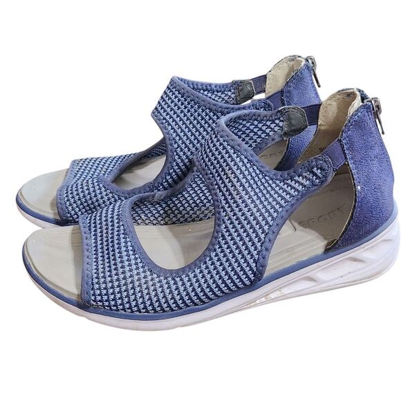 JBU Sport Margot Women’s Sandals Shoes Dark Blue Open Toe Size 9 Wide - Picture 7 of 11